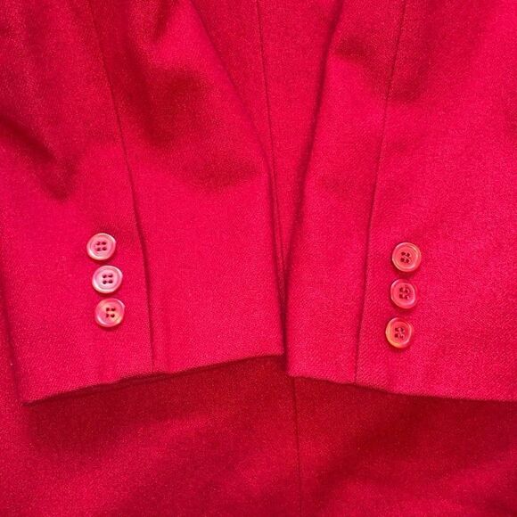 VTG Kristen Blake 100% Wool Blazer Red MCM Small - Picture 5 of 8
